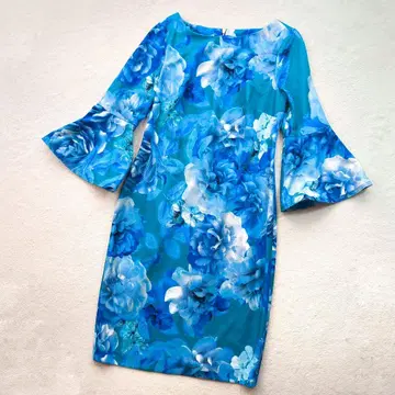 미사용품 캘빈클라인 꽃무늬 무릎 기장 원피스 10