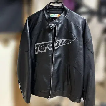 TGFCLUB 블랙 가죽 자켓