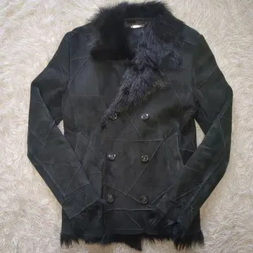 fuga Mouton leather fur jacket coat 00s