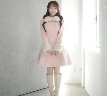 rosemuse 티펫 세트 플레어 코트 M 사이즈 핑크