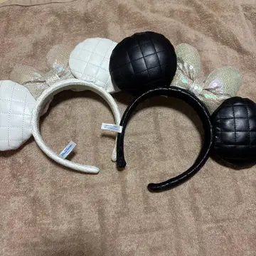 디즈니랜드 시 카츄샤 화이트 블랙 미니