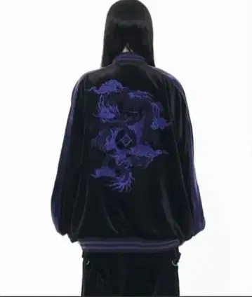 미개봉 새상품 REFLEM 드래곤 자수 벨로아 스카잔 퍼플 셋업