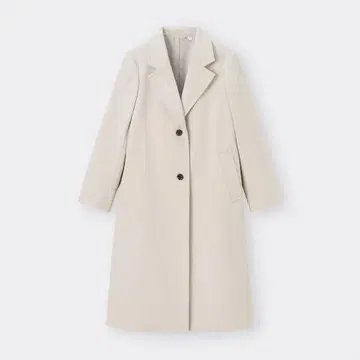 GU 코지 멜톤 테일러드 코트 화이트 내추럴 L 사이즈