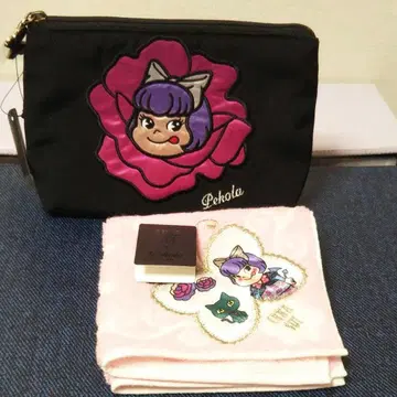 ANNA SUI 페코라 콜라보 파우치 세트