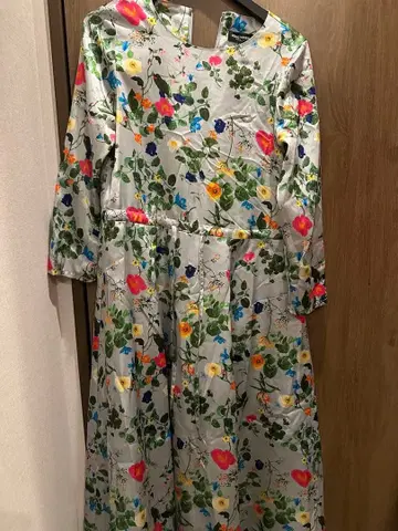 NOISEMAKER 꽃무늬 롱 원피스 그레이