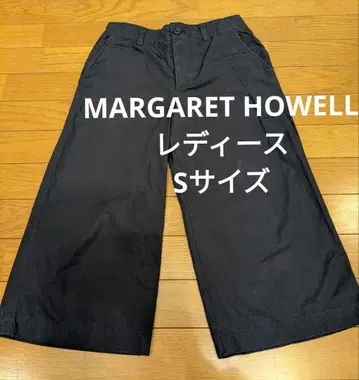 MARGARET HOWELL 네이비 와이드 팬츠 면 100%