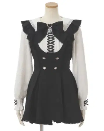 리즈리사 프릴 스핀들 셋업 블랙 블랙