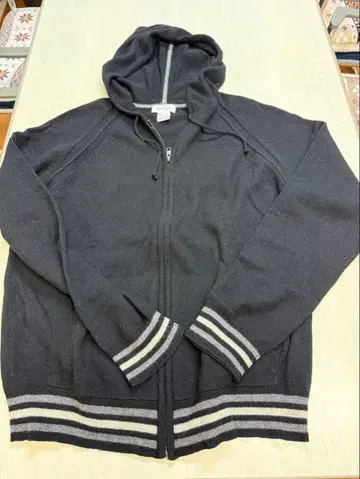 바니스뉴욕 최고급 캐시미어 100% 짧은 기장 니트 지퍼 후드티