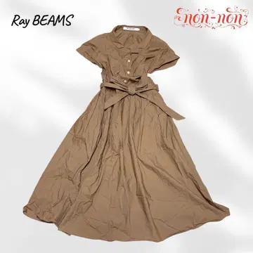 2129. 레이빔/롱 원피스 [ S ] 브라운/벨트/드로우 스트링