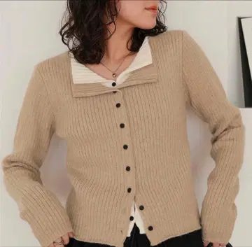 titivate 레이어드 스타일 리브 니트탑