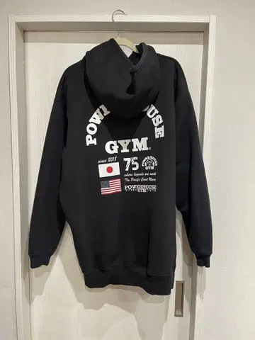 POWERHOUSE GYM 블랙 후드티 XXXL