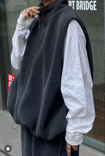 eongul 더블 지퍼 보아 베스트