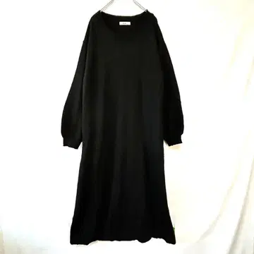 니코앤드 원피스 블랙 볼륨 소매 루즈핏 프리 사이즈