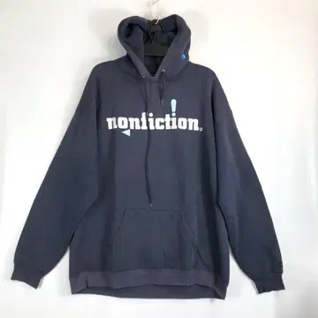 논픽션 후드 맨투맨 퍼플네이비 90s 00s 프론트 로고 XL