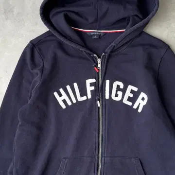 15643 타미힐피거 파일 로고 지퍼 후드티