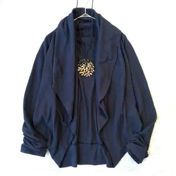 578 요건 레일 코튼 티셔츠 돌먼 슬리브 가디건 네이비