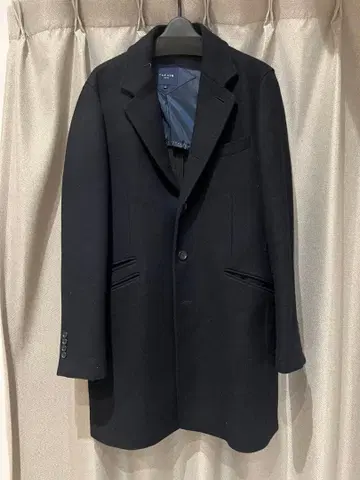 TAKA-Q 슬림핏 체스터 코트 LL 네이비