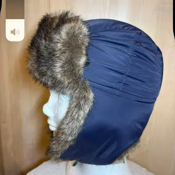 네이비 플라이트 캡 귀도리 포함