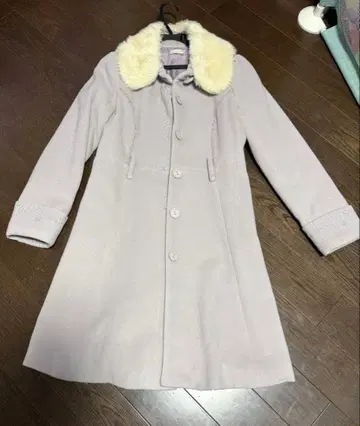 axes femmes 연보라 퍼 롱 코트