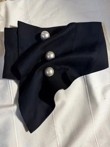 kimhekim 벨트 빅 펄 버튼 블랙