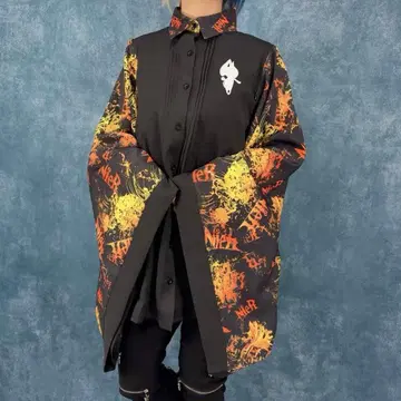 NieR 피안화 2WAY 기모노풍 소매 셔츠 [ 염화 ]