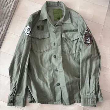 엑스라지 밀리터리 자켓 M 올리브 그린