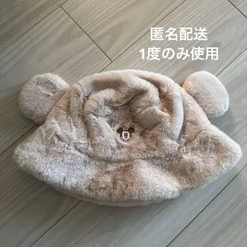 디즈니 리조트 미키마우스 복슬복슬 포근포근 버킷햇 베이지 미색