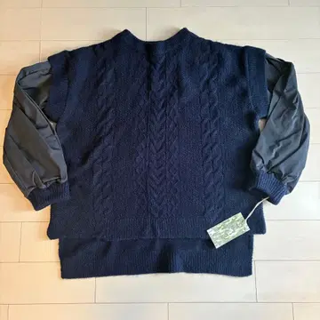 미사용 새상품 M'S STYLE 소매 퍼프 니트