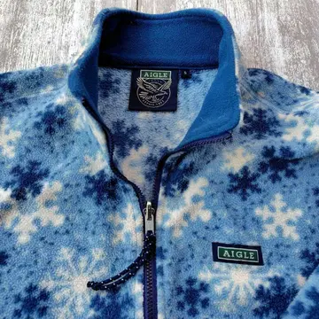 AIGLE 눈꽃 패턴 플리스 자켓 블루 계열 에이글 여성용 S