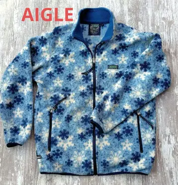AIGLE 눈꽃 패턴 플리스 자켓 블루 계열 에이글 여성용 S