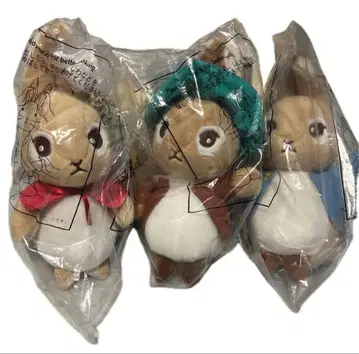 피터 래빗/벤자민/플롭시 봉제 인형 3체 세트