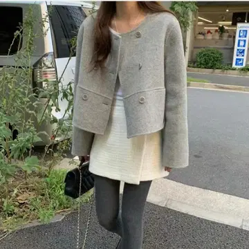 세련된 레트로 그레이 W 버튼 체스터 코트 프리 사이즈 새상품 미사용품