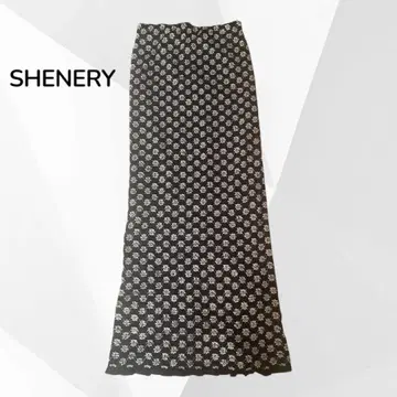 SHENERY 꽃무늬 롱 타이트 스커트 38