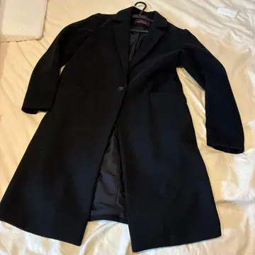 블랙 체스터 코트 싱글 버튼 비즈니스 코트