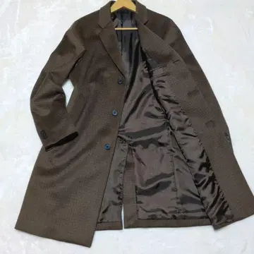 [새상품급] 유니클로 캐시미어 혼방 체스터 코트 글렌체크 남성용 M