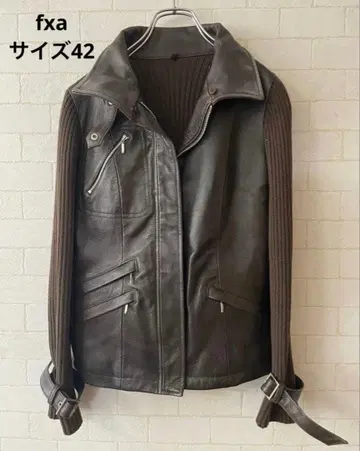 fxa 다크 브라운 가죽 자켓 사이즈 42