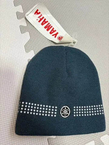 YAMAHA 정품? 니트 모자 다크 블루 비니 데드스탁