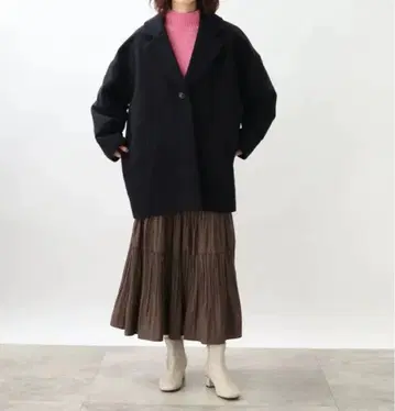 [ grove ] 미사용 코쿤 코트 네이비 M 사이즈