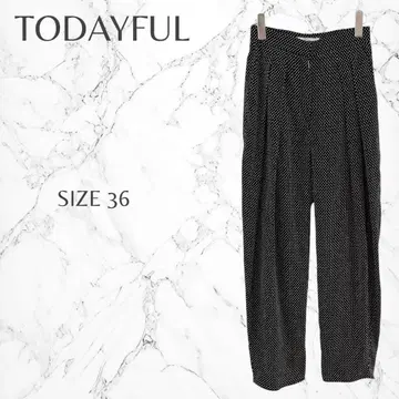 투데이풀 성숙/러블리 한국 코디 루즈핏 캐주얼 오벌 도트 무늬 팬츠 S