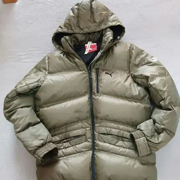 푸마 올리브색 다운 자켓