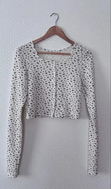 Kastane 카스타네 미니 꽃무늬 스퀘어 써멀 가디건