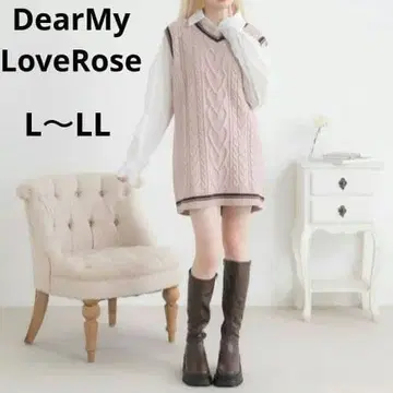 DearMyLoveRose 니트 도킹 셔츠 원피스 핑크