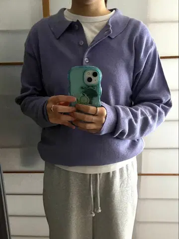 니트 피케 셔츠 구제 의류