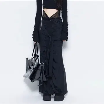 theredthread S drape knot maxi skirt