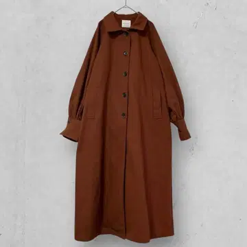 z1131 [본르씰] 스텐카라 코트 롱 기장 브라운 여성용