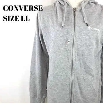 CONVERSE 컨버스 그레이 풀 집업 후드티 LL 후드