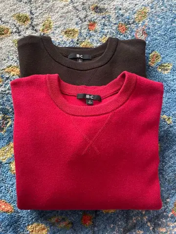 UNIQLO 크루넥 긴팔 스웨터 2색 세트