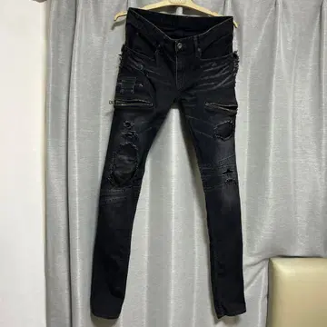 LGB 가죽 사용 데미지 데님 사이즈 26