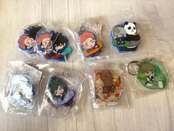 주술회전 러버 키링 8개 세트