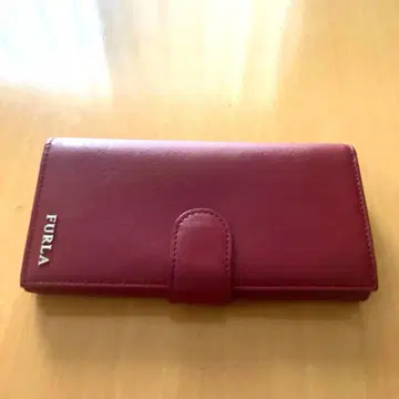 FURLA 빨간색 장지갑 합성 피혁